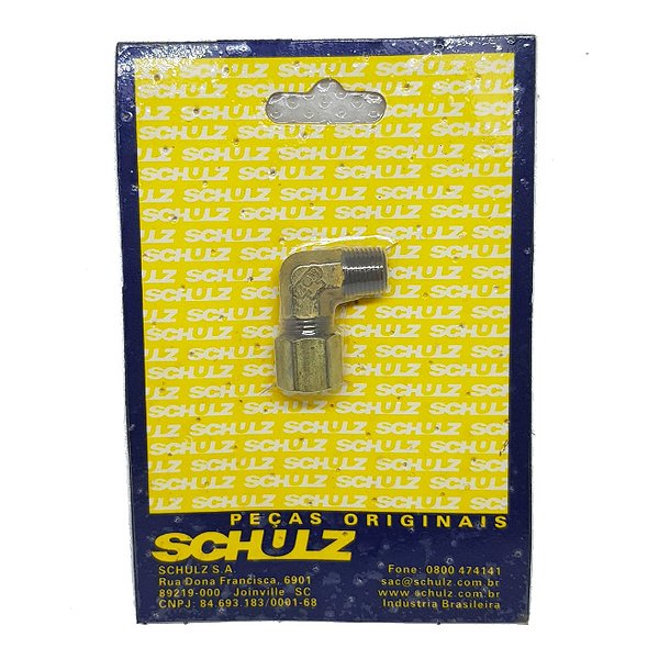 SCHULZ - COTOVELO TUBO ADAPTADOR 90GR LATAO M 1/8POL NPT 27F