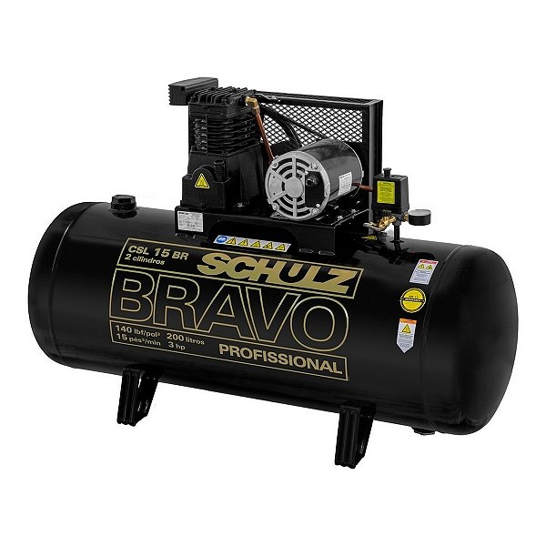 COMPRESSOR DE AR CSL 15 BR /200L 3CV 220/380V 60HZ BRAVO