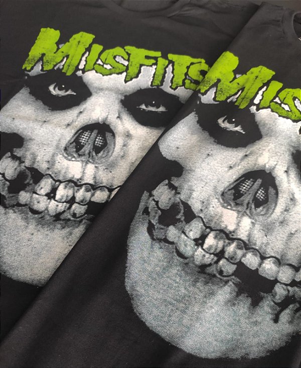 Camisa Premium Misfits - Caveira Logo Verde