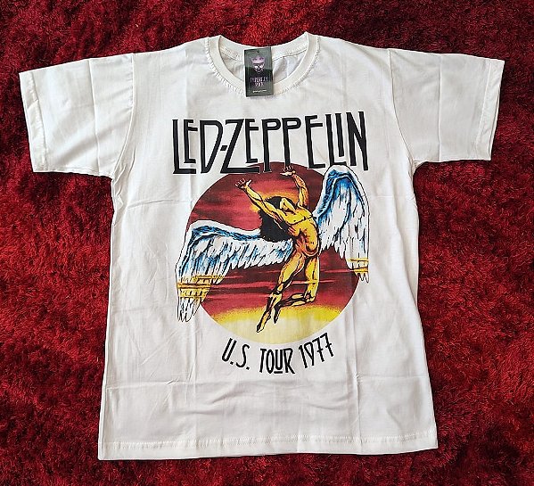 Camisa Led Zeppelin - Icarus - Palha - Masculina Unissex