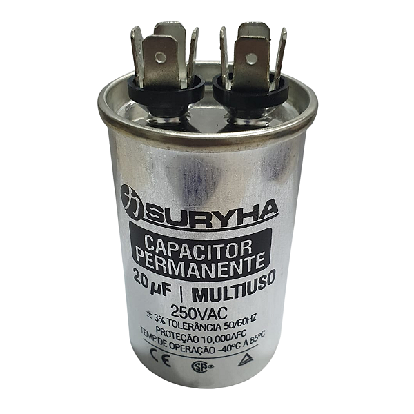 Capacitor permanente 20uf-250VAC SURYHA