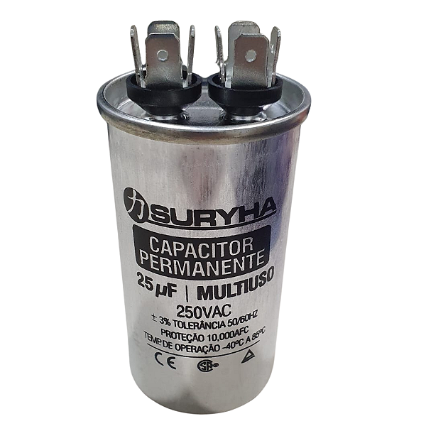 Capacitor Simples 25uf-250V