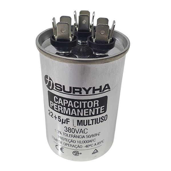Capacitor Duplo 22 +5 UF 380V