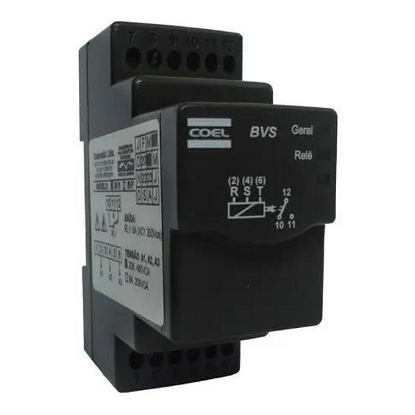 Rele Monitor de Tensão Eletrônico Digital BVS FALTA/SEQ 208/480VCA
