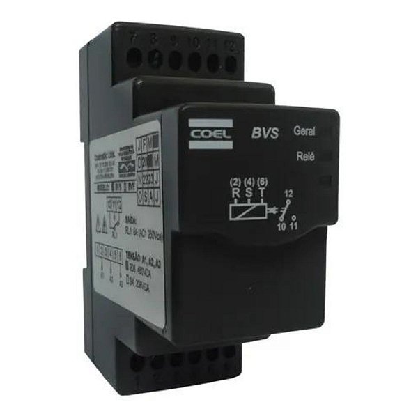 Rele Monitor de Tensão Eletrônico Digital BVS FALTA/SEQ 208/480VCA COEL