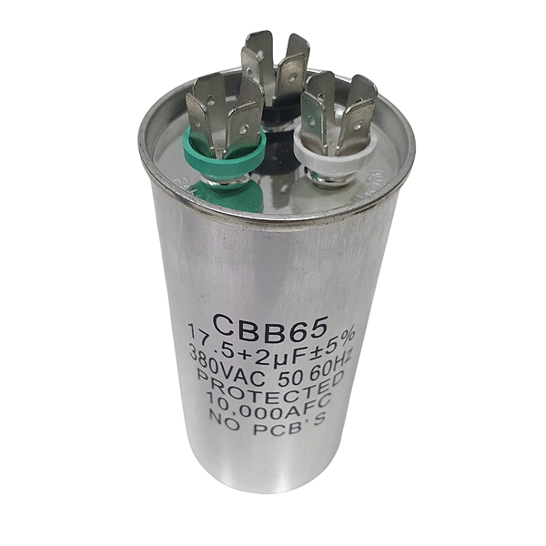 Capacitor Duplo 17,5 + 2 UF 380V AL EOLO