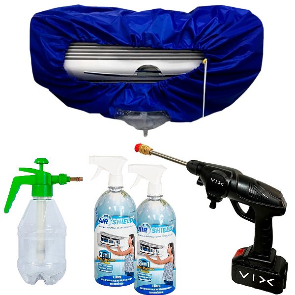 Kit de Limpeza para ar condicionado com Bolsa e Pistola de Limpeza