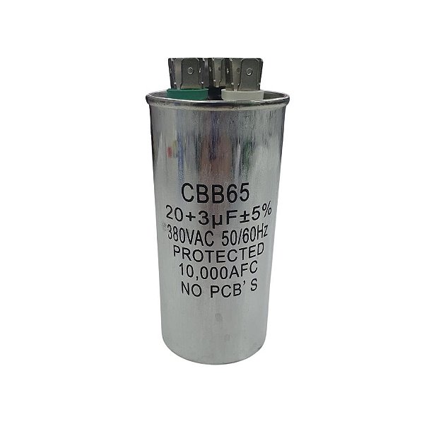 Capacitor Duplo Permanente 20+3UF 380V