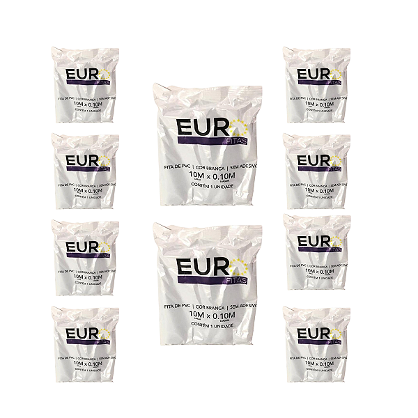 Kit Fita PVC 10m Branca - EUROFITAS C/ 10UN