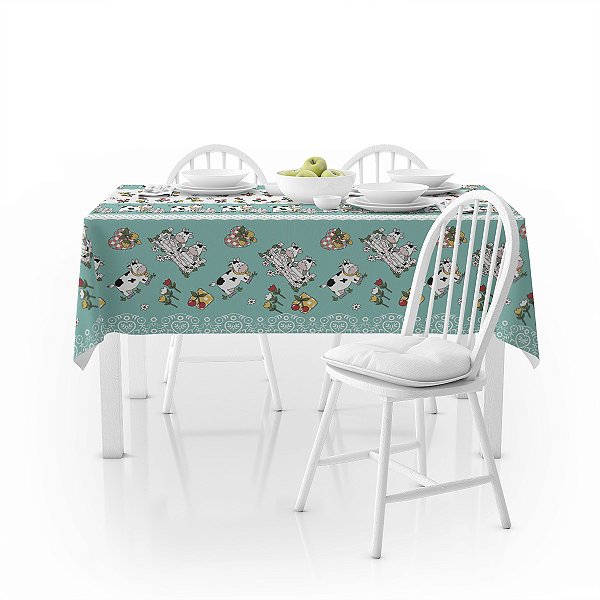 Toalha de Mesa Plástica PVC Impermeável Térmica Estampa 38