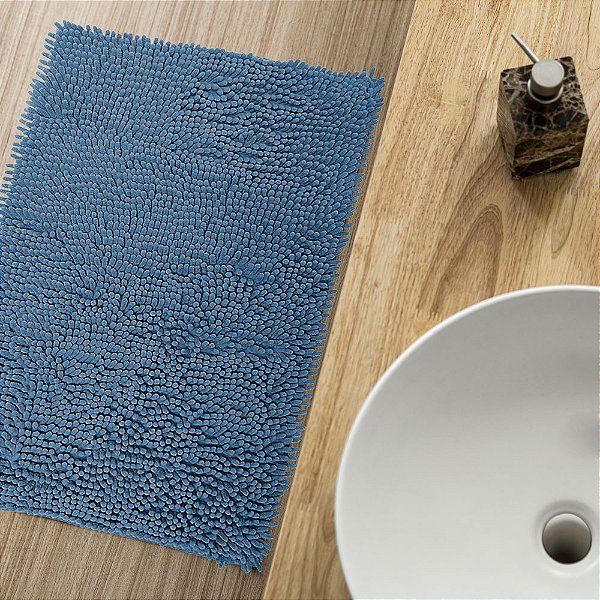 Kits Tapetes de Banheiro Antiderrapante Bolinha Microfibra Macarrão Cores Sortidas