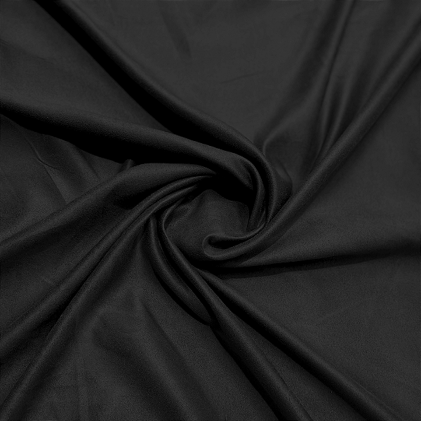 Tecido Suede Camurça Liso Preto