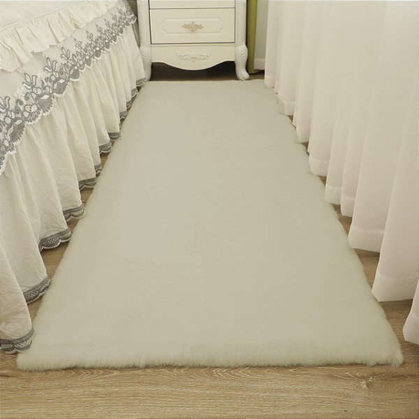 Tapete Pele de Coelho Wabby Touch Bege Claro 0,50x1,00 Metro