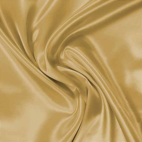 Tecido Cetim Charmousse Liso Dourado