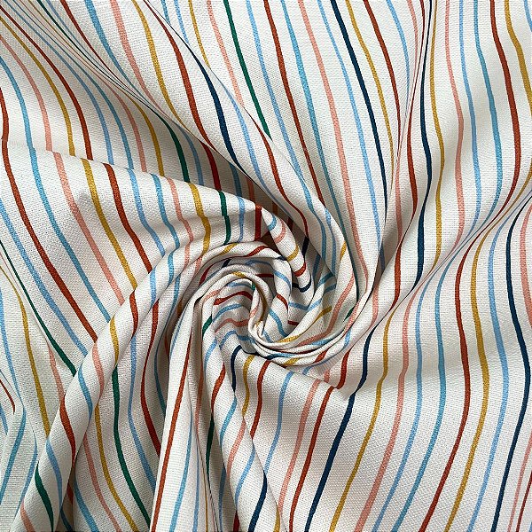 Tecido Acquablock Karsten Listras Coloridas Acqua 03