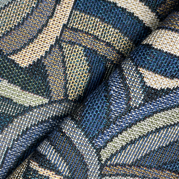 Tecido Jacquard Milão 1 Novilho Azul Bergamo