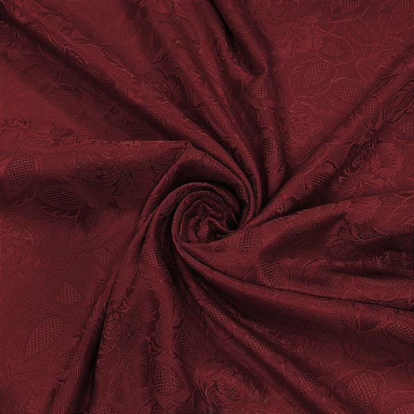 Tecido Jacquard Medalhão Córdoba Adamascado Bordo