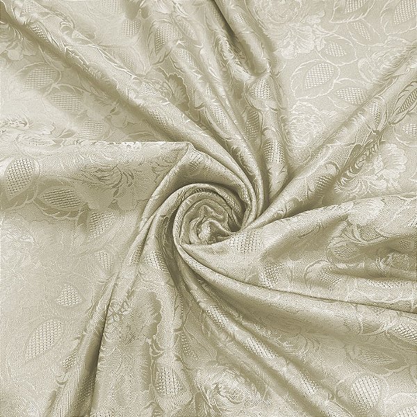 Tecido Jacquard Medalhão Córdoba Adamascado Perola