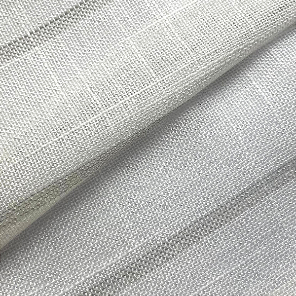Tecido Linho Basic Stripe 101-03 Branco e Cinza Topazio 53