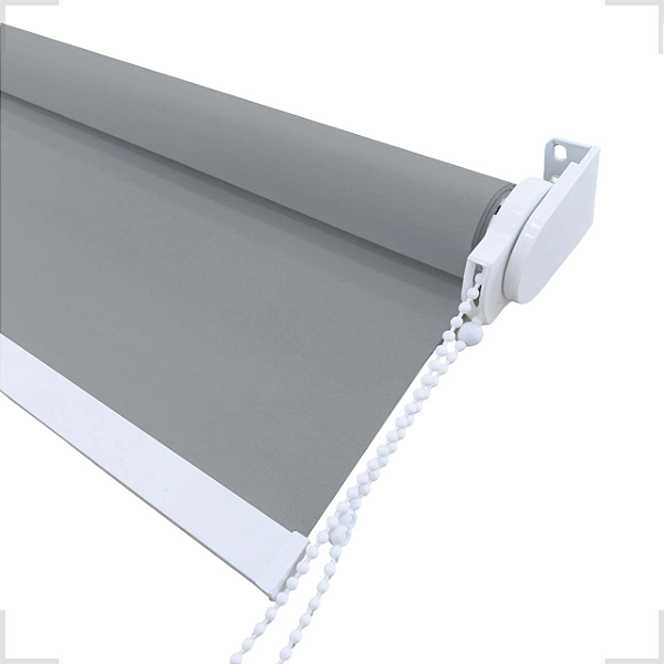Cortina Persiana Rolo Milão Blackout 100% Cinza 1,00x1,60 Metros