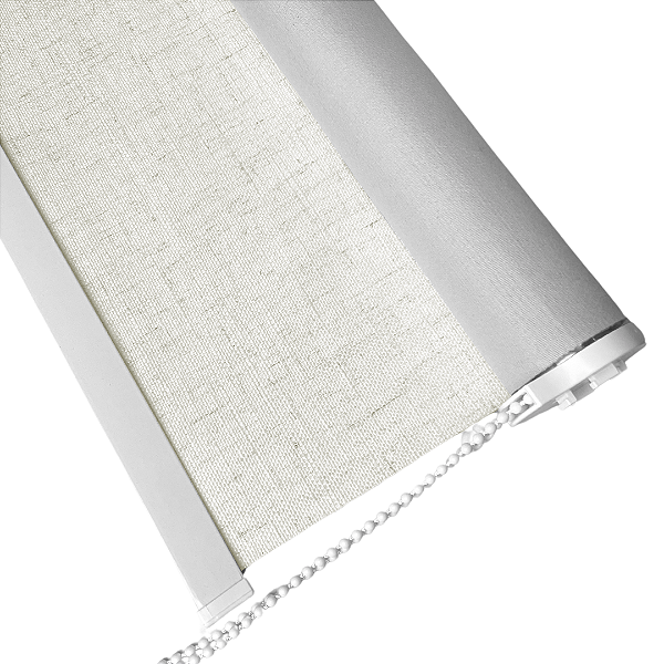 Cortina Persiana de Rolo BlackOut 100% Linho Branco 1,00x1,40 Metros
