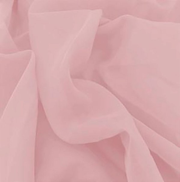 Tecido Voil Rosa Antigo Liso