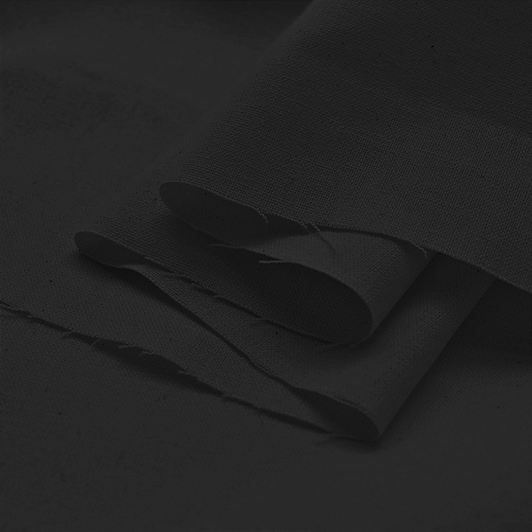 Tecido Lona 100% Algodão Preto 205 gr/m²