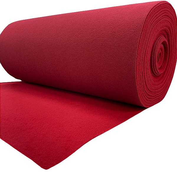 Passadeira Carpete Vermelho Grossa 5mm Para Eventos 5mts