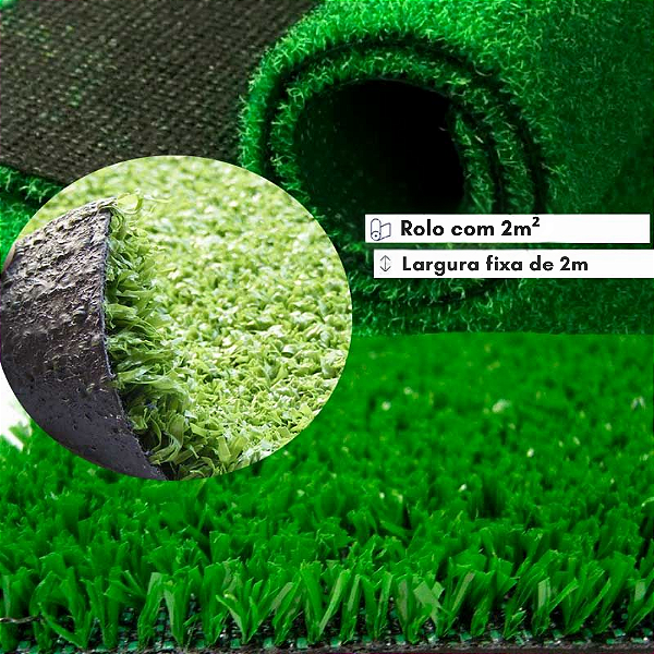 Grama Sintética Artificial Decorativa 1x2M 10MM