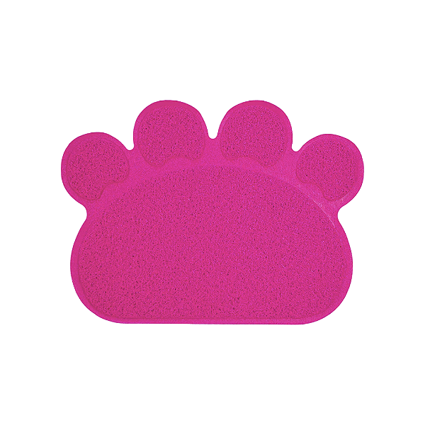 Tapete Pata para Pet Pvc Grande 45Cm X 60Cm Cães E Gatos - Rosa