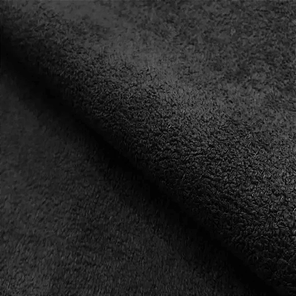 Tecido para Moveis e Decoração Boucle  Dublado Preto