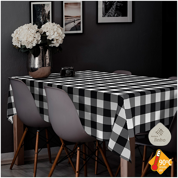 Toalha de Mesa Termica 1,40 de Largura - Chessmate Preto