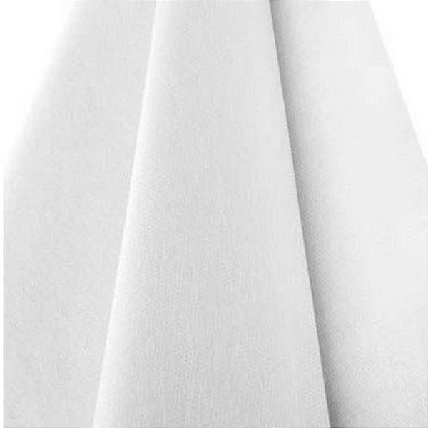 Tecido TNT Rolo Enfestado Branco liso  40gr - 25 Metros 1,40 Larg - *Enviado dobrado em rolo de 70cm*