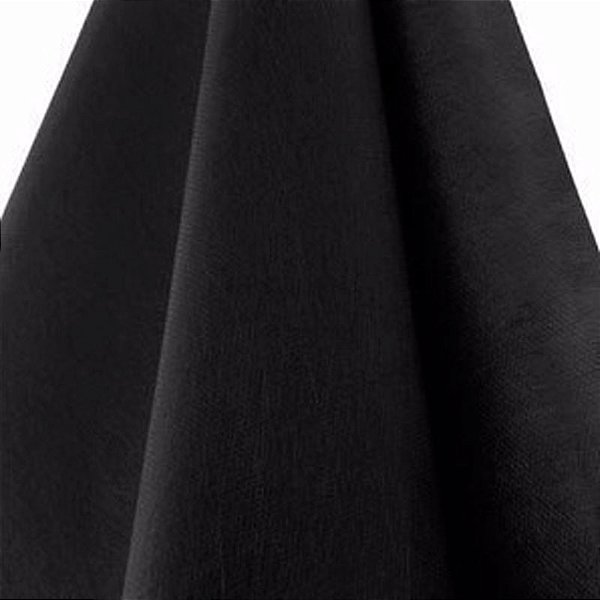 Tecido TNT Rolo Enfestado Preto liso  40gr - 25 Metros 1,40 Larg  - *Enviado dobrado em rolo de 70cm*