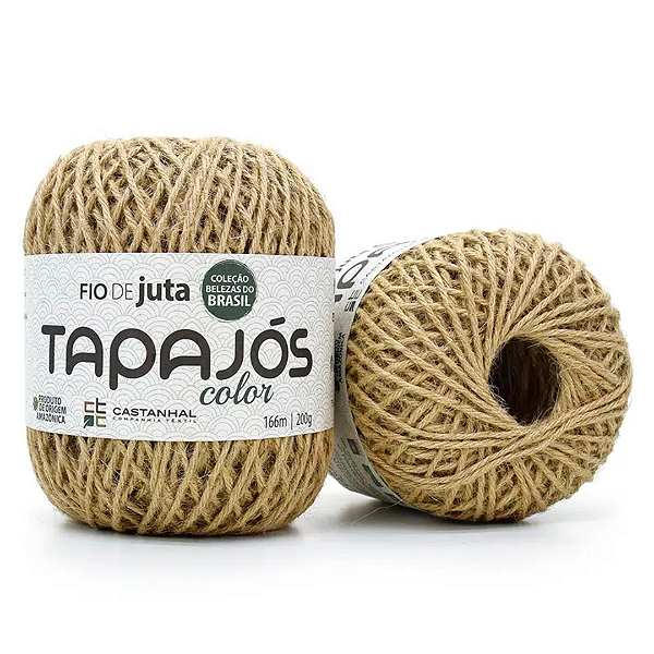 Fio de Juta Natural Tapajós para Decoração e Artesanato 1,89mm - Rolo 166 Metros