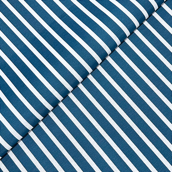 Tecido Water  Block Listrado Azul