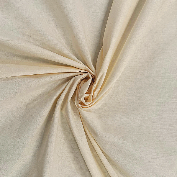 Tecido Tricoline Bege Liso 100% Algodão com 1,50 metros de largura