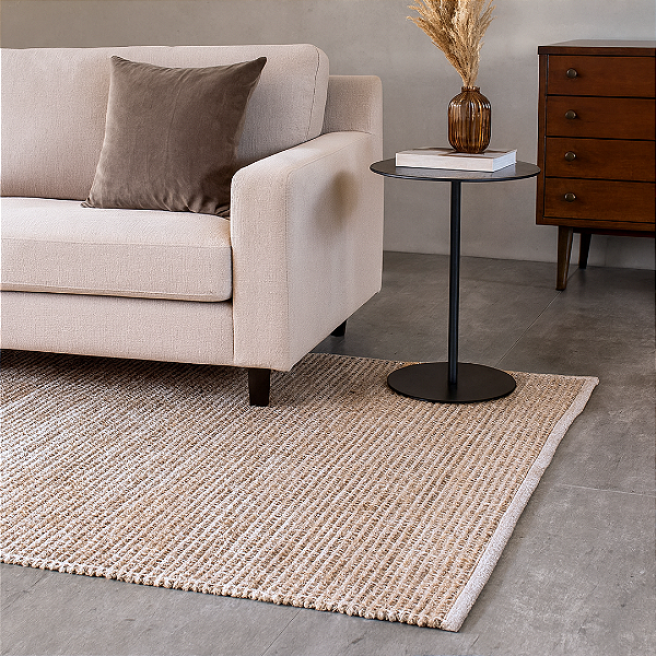 Tapete de Juta Fibra Natural Star Satay 1,40x2,00 Mts Creme