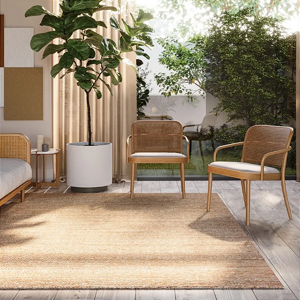 Tapete de Juta Fibra Natural Star Satay 2,40x3,00 Mts Creme