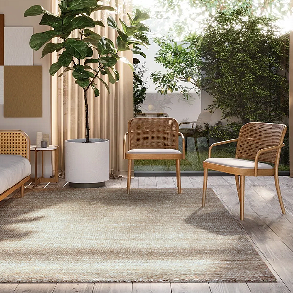 Tapete de Juta Fibra Natural Star Satay 2,00x2,50 Mts Prata