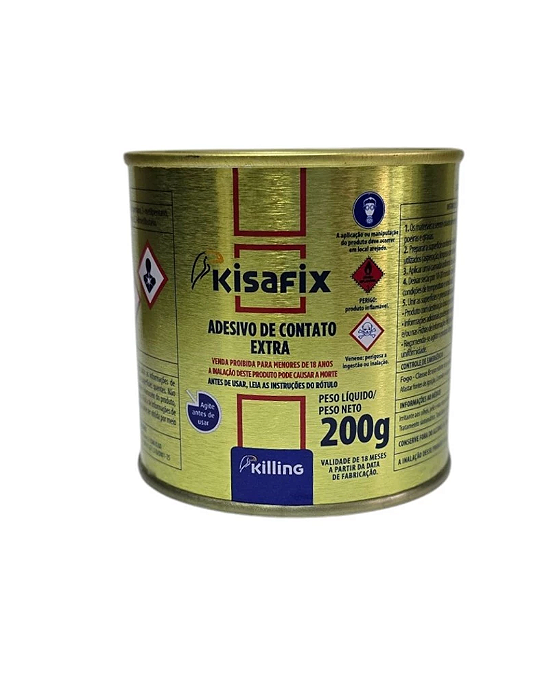 Cola de Contato, Sapateiro, Tapeçaria, Estofados Kisafix Líquido 200g Cola Forte