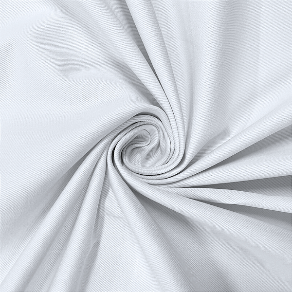Tecido Sarja Peletizada 100% Algodão Delfi Branco Alvejado