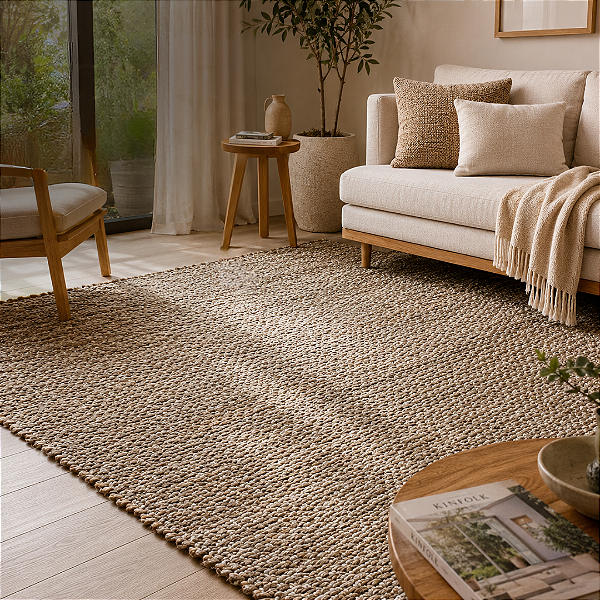 Tapete para Sala Dharma Natural 100% Juta 1,40X2,00