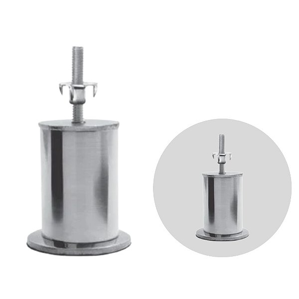 Pe para sofá de alumínio tubular  com 5 cm de altura - AL69