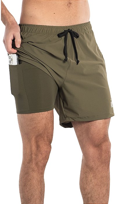 Short Sobreposto Masculino Du Sell Valley com Compression