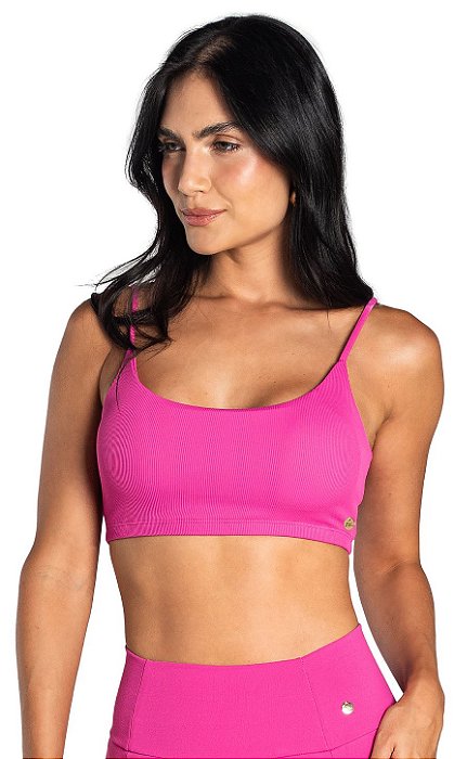 Top Du Sell Fit com Fit Canelado com Bojo Removível