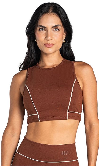 Top Du Sell Fit Alongado com Filete e Bojo Removível