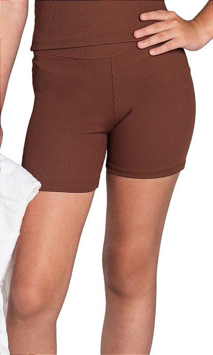 Short Du Sell Fit Canelado Básico Inf