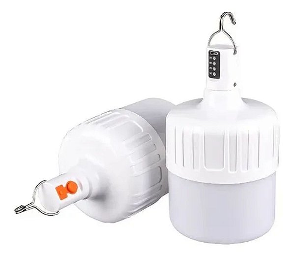 Lâmpada Led Bulbo Luz Emergência 38w 6000k Usb Recarrega