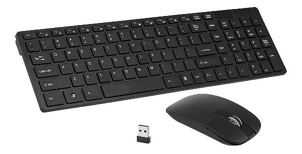 Kit Teclado e Mouse Sem Fio